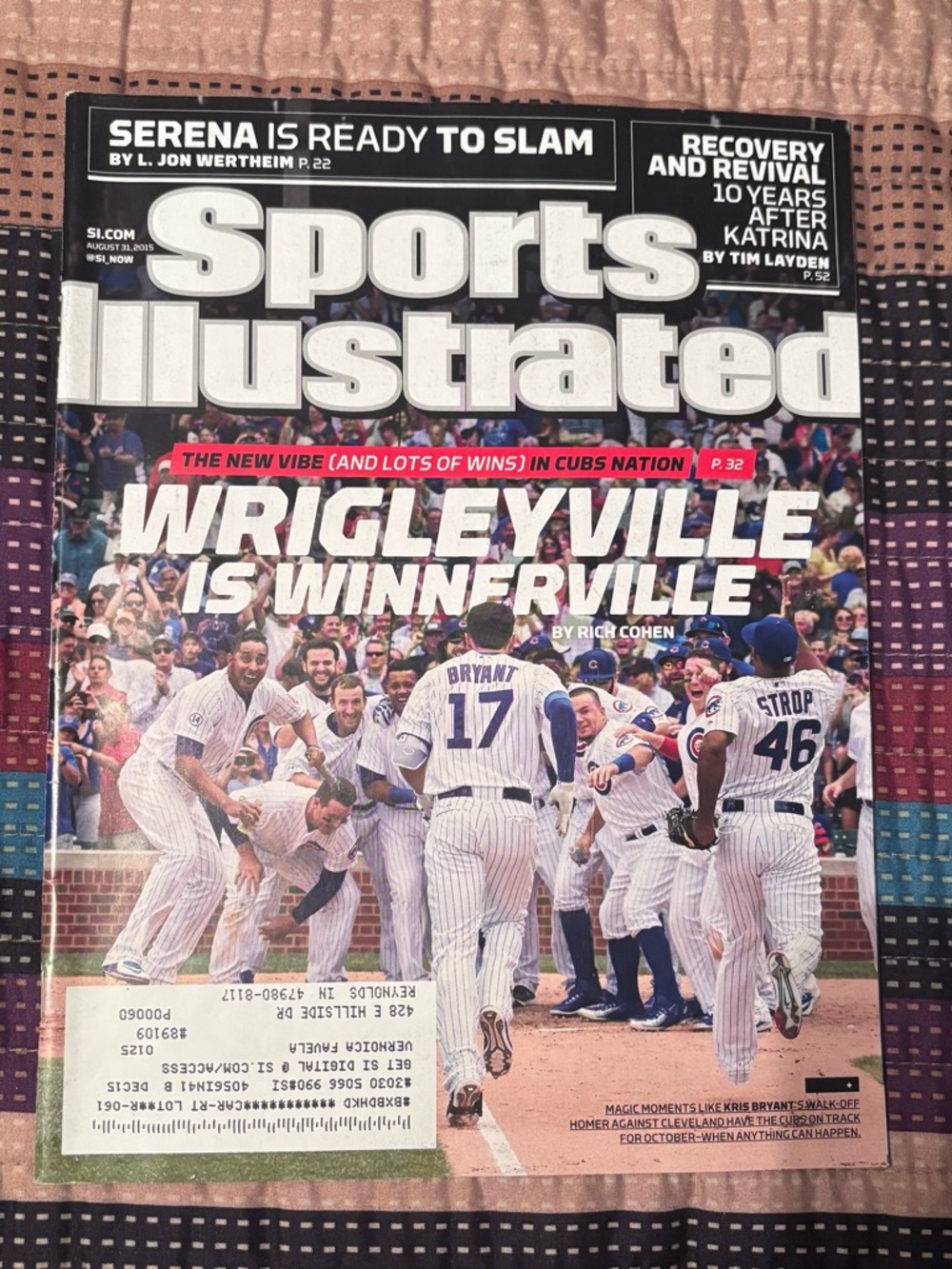 Sports Illustrated Magazine - Wrigleyville Cover (Blue & White)